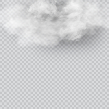 Vector set of realistic isolated cloud on the transparent background.のイラスト素材
