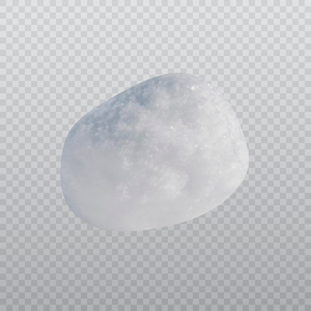 Realistic snow ball isolated on transparent background. Vector illustration.のイラスト素材