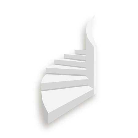 Stairs isolated on white background. Stepsのイラスト素材