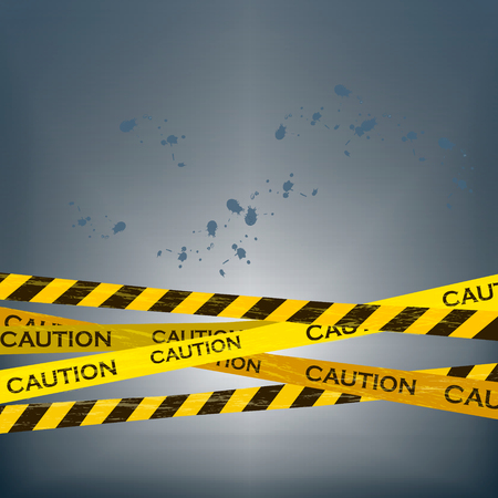 Caution lines isolated. Warning tapes. Danger signs.のイラスト素材