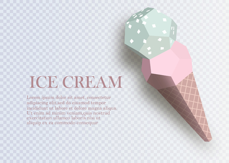 Ice cream collection. Beautiful colorful set. Vector illustrationのイラスト素材