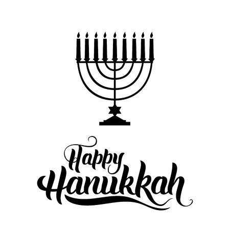 illustration of Happy Hanukkah, Jewish holiday backgroundのイラスト素材