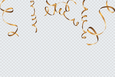 Colorful bright confetti isolated on transparent background. Festive vector illustration. Colorful confetti on a beautiful background. Celebration and party.のイラスト素材