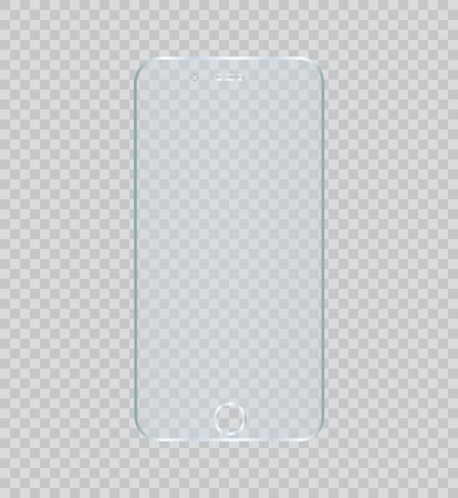 Vector screen protector film or glass cover. Screen protect Glassのイラスト素材