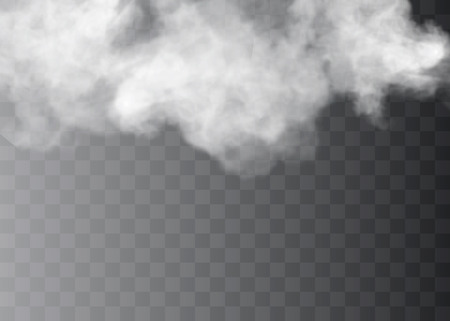 Transparent special effect stands out with fog or smoke. White cloud vector, fog or smog.のイラスト素材