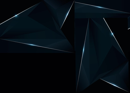Abstract polygonal pattern luxury dark blue with silverのイラスト素材