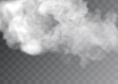 Transparent special effect stands out with fog or smoke. White cloud vector, fog or smog.のイラスト素材