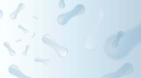 Probiotics Bacteria Vector illustration. Biology, Science background. Microscopic bacteria closeup.のイラスト素材