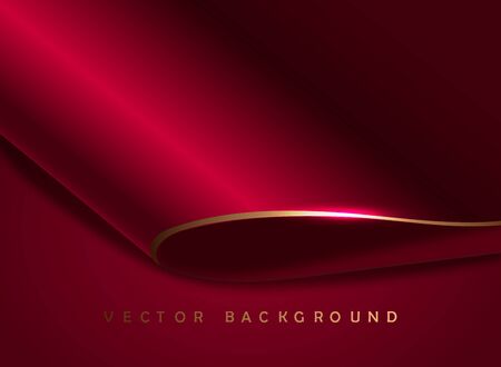 black and gold cloth background.Luxury backdrop with wave strip in dark style.のイラスト素材