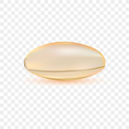 Realistic pill isolated on white. Template for medicine background. Antibiotic, vitamin or drug vector illustration.のイラスト素材