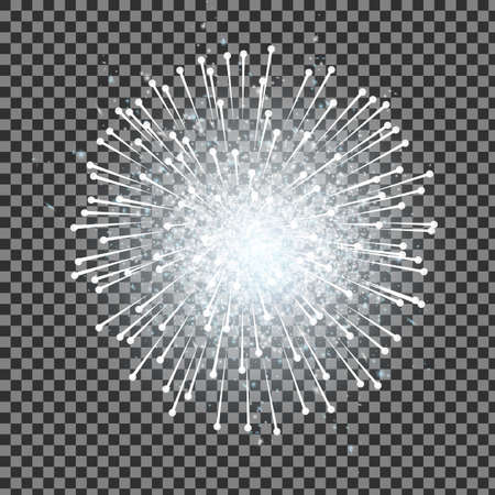 isolated vector fireworks on transparent background.EPS 10 vector.のイラスト素材