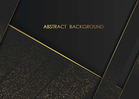 Abstract black and gold luxury backgroundのイラスト素材