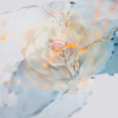 Blush pink watercolor fluid painting vector design card. Dusty rose and golden marble geode frame. Spring wedding invitation. Petal or veil texture. Dye splash style.のイラスト素材