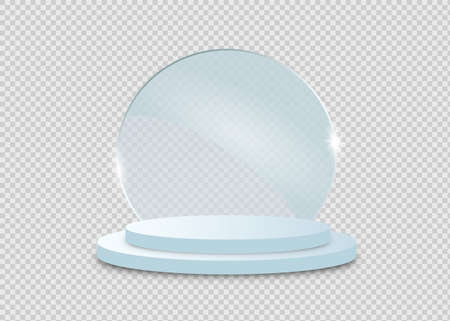 Background vector 3d blue rendering with stage product and minimal blue wall scene, minimal product background 3d rendering abstract stage geometric shape blue pastel colors. Stage for product modern.のイラスト素材