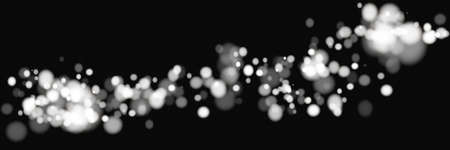 Shining bokeh isolated on transparent background. Golden bokeh lights with glowing particles isolated. Christmas conceptのイラスト素材