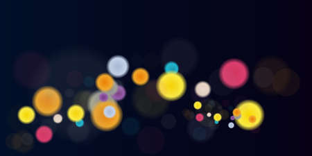 Colorful bokeh lights background. Blurred circle shapes. Vector illustration.のイラスト素材