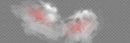 Transparent special effect stands out with fog or smoke. White cloud vector, fog or smog.のイラスト素材