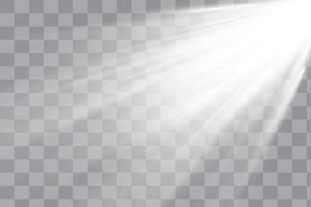 Vector transparent sunlight special lens flare light effect.のイラスト素材