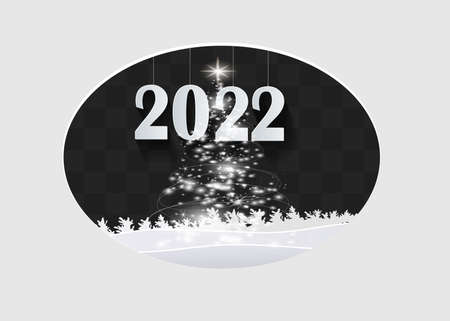 Happy new year 2022. Luxurious white numbers and gold splash.のイラスト素材