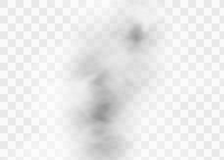 Fog or smoke isolated transparent special effect. White vector cloudiness, mist or smog background.のイラスト素材