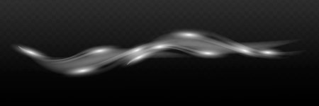 Golden glowing shiny lines effect vector background. Luminous white lines of speed. Light glowing effect. Abstract motion lines. Light trail wave, fire path trace line, car lights, optic fiber and incのイラスト素材