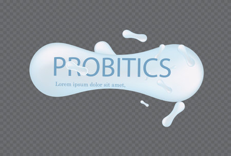 Probiotics Bacteria Vector illustration. Biology, Science background. Microscopic bacteria closeup.のイラスト素材