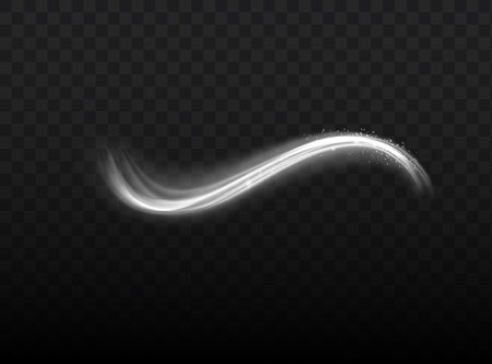 Golden glowing shiny lines effect vector background. Luminous white lines of speed. Light glow effect. abstract motion lines. light trail waveのイラスト素材