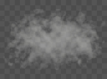 Transparent special effect stands out with fog or smoke. White cloud vector.のイラスト素材