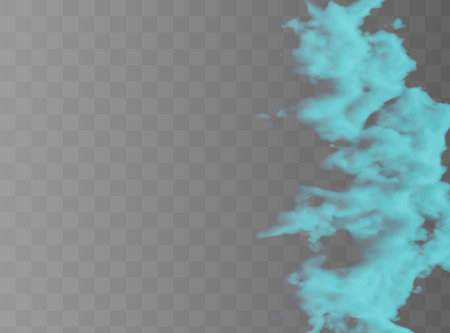 Fog or smoke isolated transparent special effect. White vector cloudiness, mist or smog background.のイラスト素材