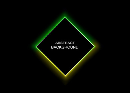 Neon gradient frames, set of glowing round futuristic design elements. Bright geometric shapes, modern sign collection. Bright circle. Light effect of curved lineのイラスト素材