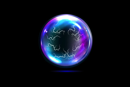 Sphere shield abstract energy protection spheres. Force field globe shell. Dome barrier technology...
