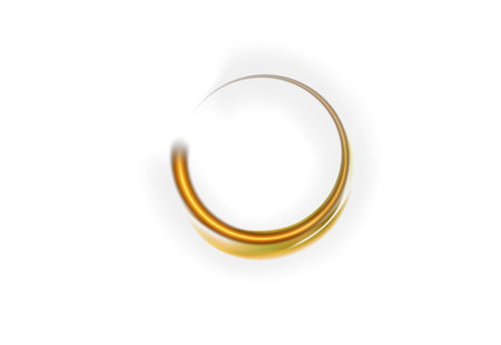 abstract golden circle on a white background. 3d rendering.のイラスト素材