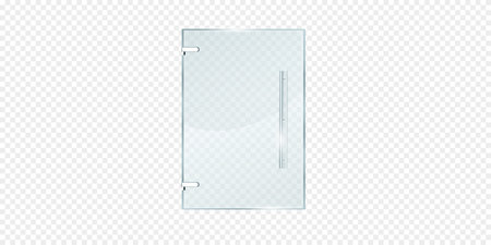 Glass door isolated on transparent background. Vector illustrationのイラスト素材