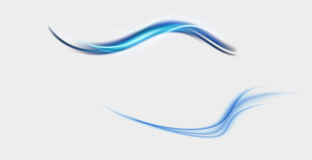 Abstract blue wavy lines on a white background. Vector illustration.のイラスト素材