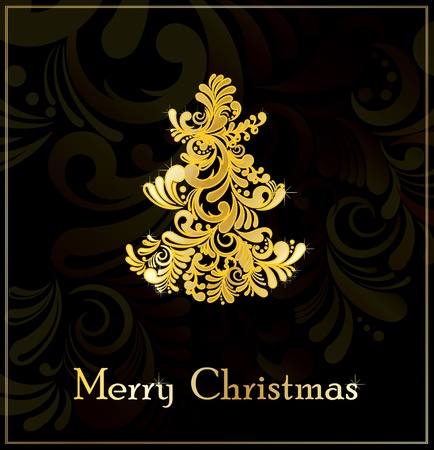 Abstract Christmas card with editable text, eps10のイラスト素材