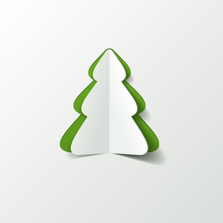 Creative paper Christmas tree Illustration のイラスト素材