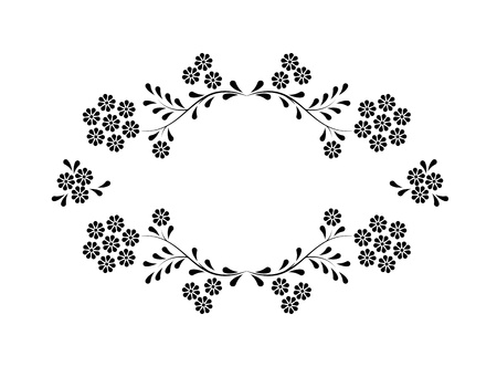Abstract floral frame  Element for design のイラスト素材