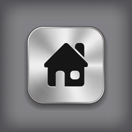 Home icon - vector metal app buttonのイラスト素材