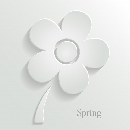 Vector abstract spring background with white flowerのイラスト素材