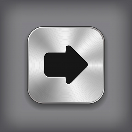 Arrow icon - vector metal app buttonのイラスト素材