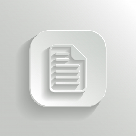Document icon - vector white app button with shadowのイラスト素材