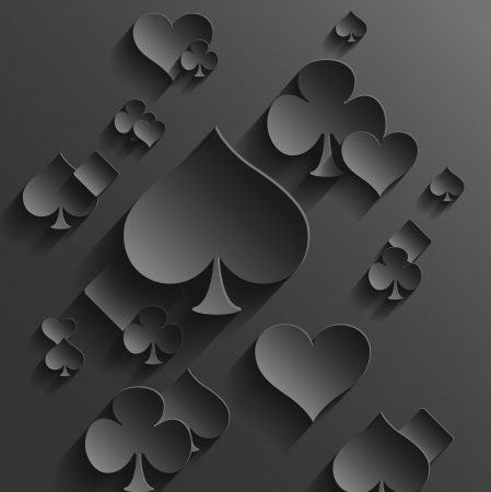 Abstract Vector Background with Playing Cards Elementsのイラスト素材
