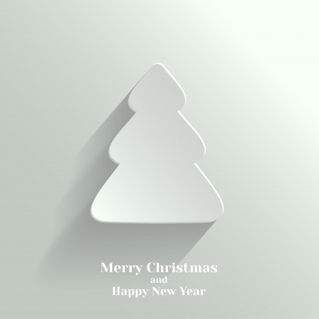 Creative White Christmas Tree  Vector Illustration のイラスト素材