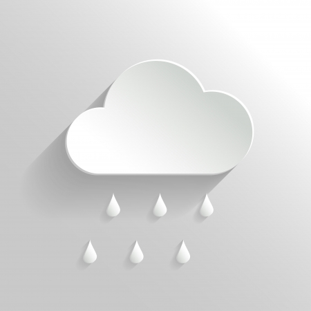 Abstract Vector Cloud and Rain Icon のイラスト素材