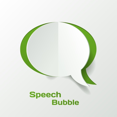 Abstract Vector Paper Cut Speech Bubbleのイラスト素材
