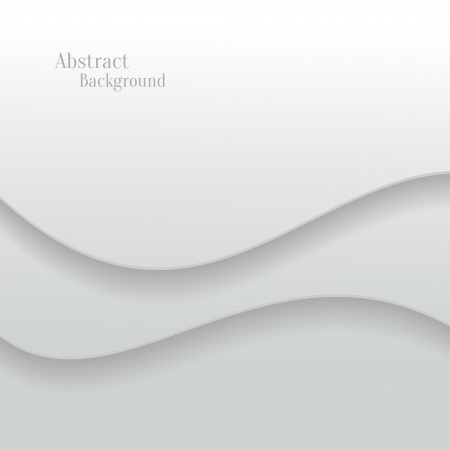 Abstract White Vector Background with Wave Paper Layersのイラスト素材
