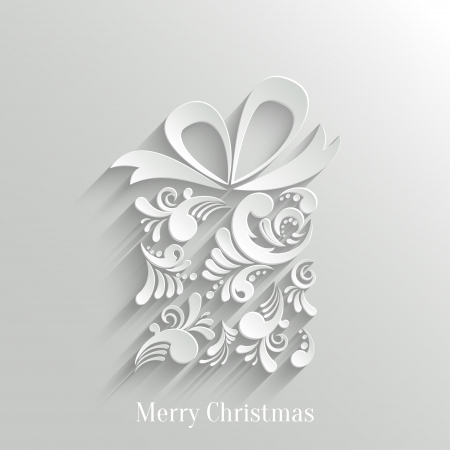 Absrtact Floral Christmas Gift Background, Trendy Design Templateのイラスト素材