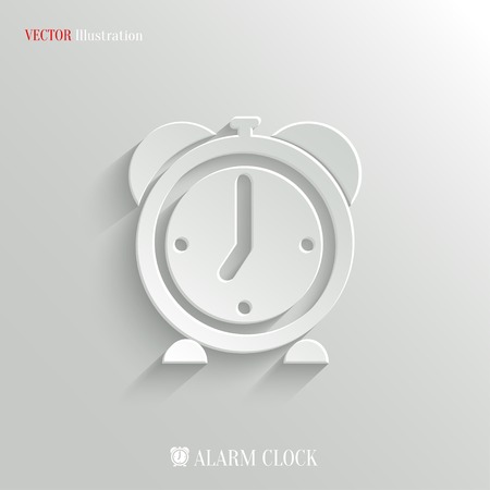 Alarm clock icon - vector web illustration, easy paste to any backgroundのイラスト素材