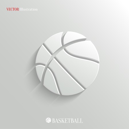 Basketball icon - vector web illustration, easy paste to any backgroundのイラスト素材