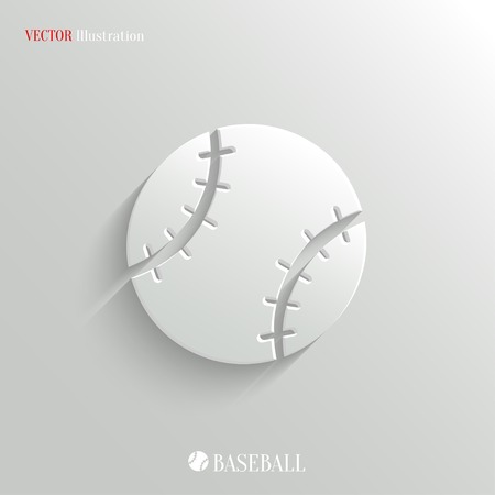Baseball icon - vector web illustration, easy paste to any backgroundのイラスト素材